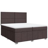 vidaXL Krevet s oprugama i madracem tamnosmeđi 200x200 cm od tkanine | shoptok.hr
