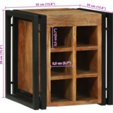 vidaXL stalak za vino 34.5x35x39 cm čvrsto bagremovo drvo | shoptok.hr