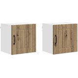  Ormar za Zid Lucca 2 pcs Hrast artisan 40 x 31 x 40 cm | shoptok.hr