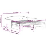  Izvlečna dnevna postelja z vzmetnico tem. siva 100x200 cm žamet, (20936734) | Shoptok.si