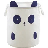 Bela tekstilna otroška škatla za shranjevanje ø 38x48 cm Mimo Panda Face –