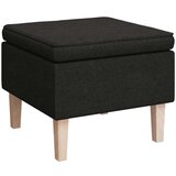  Fotelj z gugalnimi nogami in stolčkom črno blago, (20929514) | Shoptok.si