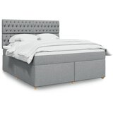 Maison Chic Box spring postelja - Vzmetna postelja z vzmetnico svetlo siva 180x200 cm blago SL10880, (21905511) | Shoptok.si