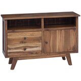 Strani šal s predalom Naravna 100 x 30 x 68 cm Trden tikov les, (5000107584) | Shoptok.si