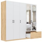 XXXL Omara Za Oblačila Mila, Barva Hrasta ,bela | Shoptok.si