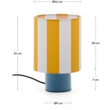 Kave Home Žuta /plava stolna lampa s tekstilnim sjenilom (visina 25 cm) Ciral – | shoptok.hr