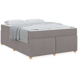  Konstrukcija postelje z vzmetnico Taupe 140 x 200 cm blago | Shoptok.si