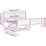  Okvir za krevet Tamno siva 180 x 200 cm tkanina | shoptok.hr