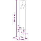  Vješalica za kapute na zidu Dimljeni hrast 20 x 1,5 x 100 cm | shoptok.hr