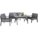 Rojaplast Temno siva aluminijasta vrtna garnitura za 5 oseb Sibiu – | Shoptok.si