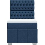 vidaXL Box spring postelja z vzmetnico modra 80x200 cm blago, (21321110) | Shoptok.si