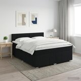 Boxspring krevet s madracem Crna 160 x 200 cm Tkanina | shoptok.hr
