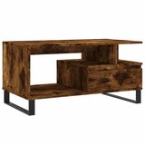 Maison Chic Klubska mizica - kavna mizica - Nizka mizica dimljeni hrast 90x49x45 cm inženirski les, (21753448) Cene