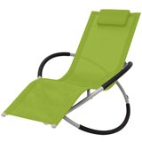 Maison Chic Zunanji Ležalnik - Sončna ležalnik geometrijske oblike iz jekla zelen, (22042634) | Shoptok.si