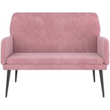  Klupa ružičasta 108 x 79 x 79 cm baršunasta | shoptok.hr