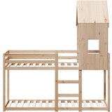  Krevet na kat s krovom 80 x 200 cm od masivne borovine | shoptok.hr