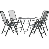  Vrtna garnitura - 5-dijelni vrtni blagovaonski set ekspandirani metal antracit - Dužina stola 60 cm 4 | shoptok.hr