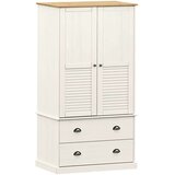 vidaXL Garderobna omara VIGO bela 90x55x176 cm trdna borovina | Shoptok.si