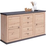 Hom`in komoda, barve hrasta, temno siva | Shoptok.si