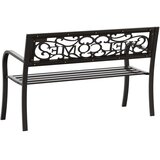  Vrtna klupa 125 cm čelična crna | shoptok.hr