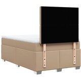 Krevet s oprugama i madrac cappuccino 120x200cm od umjetne kože | shoptok.hr