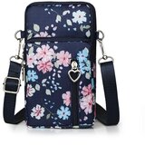 INF Kompaktna mini torbica za telefon Multi-Wear Večnamenska torbica za telefon Pisan cvetlični vzorec, (21296306) Cene