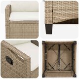  Vrtna stolica 2 pcs Bež i krema 56 x 60 x 112 cm | shoptok.hr