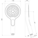 STIL ručica tuša crna 3 funkcije (P222B) | shoptok.hr