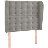  Vzglavje z ušesi svetlo sivo 83x23x118/128 cm žamet, (20794465) | Shoptok.si