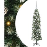  Umjetno vitko božićno drvce Zelena i bijela 120 cm | shoptok.hr