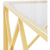  Stolić za kavu 80 x 80 x 40 cm od nehrđajućeg čelika i stakla | shoptok.hr