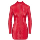 Cottelli Snakeskin Mini Dress with Long Sleeves 2718820 Red S | Shoptok.si
