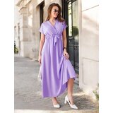 Resti Women's midi dress with a wrap neckline, short sleeves, and a belt | shoptok.hr