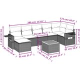  8-dijelni set vrtnih sofa s jastucima bež od poliratana | shoptok.hr