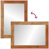  Ogledalo za kupaonicu 50x70x3 cm od čvrstog drva akacije | shoptok.hr