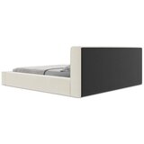 Makamii Krem tapecirani bračni krevet s prostorom za odlaganje s okvirom od letvica 180x200 cm Noho - | shoptok.hr
