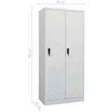 vidaXL Garderobna omara svetlo siva 80x50x180 cm jeklo | Shoptok.si