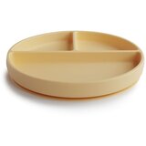 Mushie Silicone Suction Plate deljeni krožnik s priseskom Daffodil 1 kos | Shoptok.si