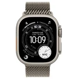 watch ultra 3 cellular 49mm natural titanium case with natural titanium milanese loop – large (mf0e4se/a)