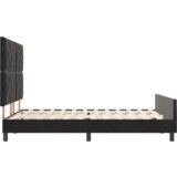  Postelja Črna 140x190 cm Žamet, (22049816) | Shoptok.si