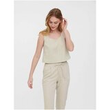 Vero Moda Beige loose cropped tank top Josie - Women Cene