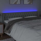  Uzglavlje svjetlosivo 203x16x78/88 cm od tkanine | shoptok.hr