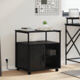 vidaXL Uredski ormar Crni hrast 60 x 46 x 67 cm Konstruirano drvo | shoptok.hr