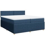 vidaXL Krevet s oprugama i madracem plavi 200 x 200 cm od tkanine Cijene