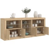  Komoda s LED svjetlima boja hrasta sonome 181,5x37x67 cm | shoptok.hr