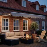  Ručni okvir tende s LED-ima Bijeli 3 x 2,5 m Aluminij | shoptok.hr
