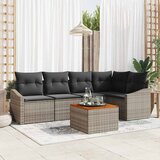  Sjedeća garnitura za vrt 6 kom. Siva poliratan 233,5 x 123,5 x 69 cm | shoptok.hr