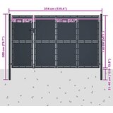  Vrtna vrata Čelik 350x150 cm Antracit | shoptok.hr
