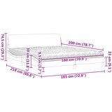  Krevet s madracem Dover smeđesivi 180x200 cm tkanina | shoptok.hr