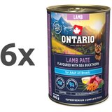 Ontario Dog Adult konzerva, pašteta - jagnjetina in rakitovec 6 x 400 g Cene